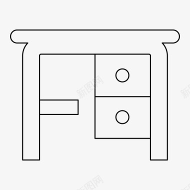 动感线条装饰桌子装饰家具图标图标