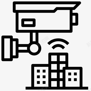 智能电子储物柜闭路电视电子保安图标图标