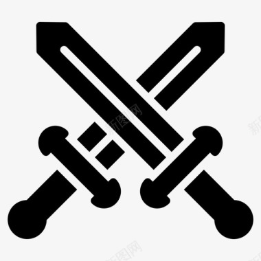 十字剑战斗工具光剑图标图标