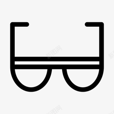 眼镜镜线图标图标