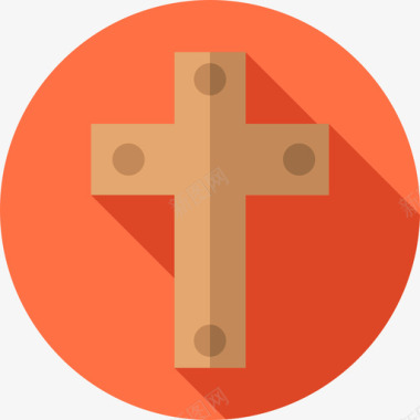 十字架十字架葬礼20号平的图标图标