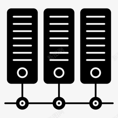 大型战舰数据网络数据库数据中心图标图标