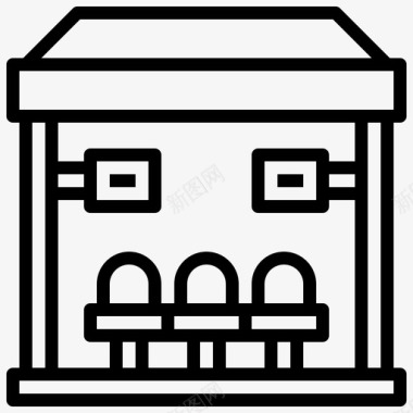 候车38号线铁路候车室图标图标