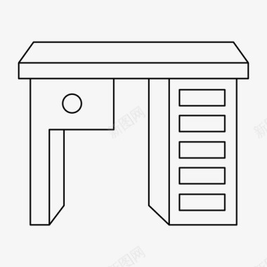 办公桌伏案办公桌家具办公室图标图标