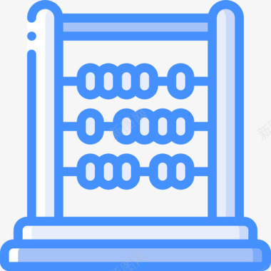 背着算盘算盘教育293蓝色图标图标