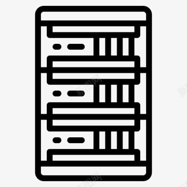 矢量服务器服务器网络托管图标图标
