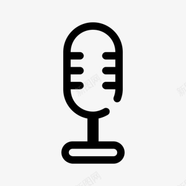 音乐接口中音接口麦克风图标图标