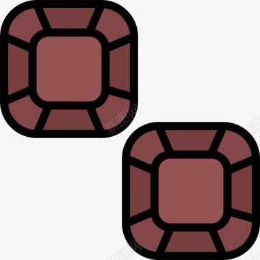 巧克力糖果19彩色图标图标