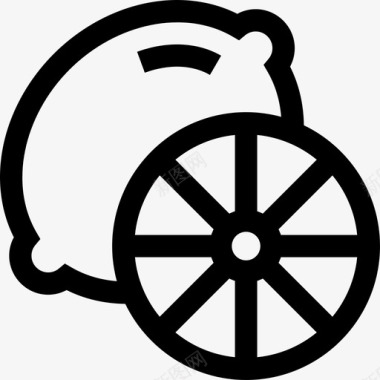 丑橘柑橘类过敏27线性图标图标