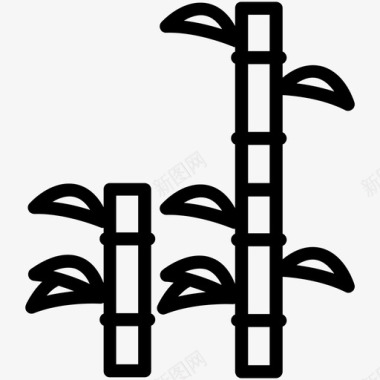 竹竹按摩竹笋图标图标