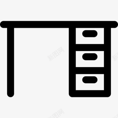 办公桌俯视图办公桌家具124直线型图标图标