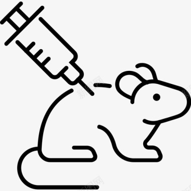 生物小鼠实验动物实验药物图标图标