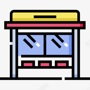 公交地铁标识公交车站公共服务7线颜色图标图标