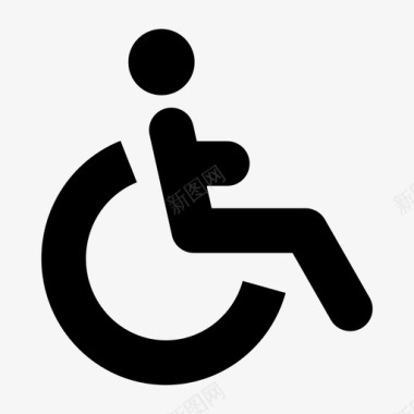 残疾人病人椅轮椅图标图标
