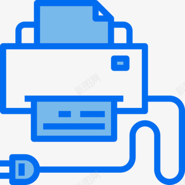 数码家用打印机家用电子5蓝色图标图标