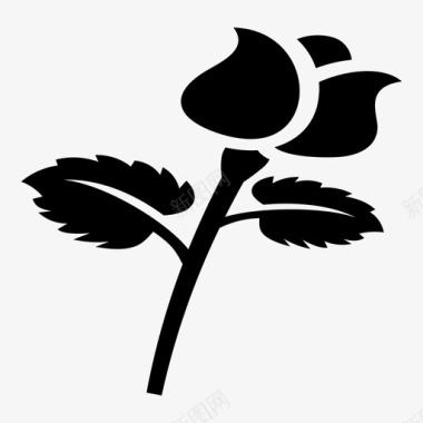 玫瑰花朵爱情图标图标