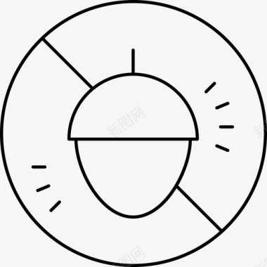 核桃仁坚果无坚果橡子坚果过敏图标图标