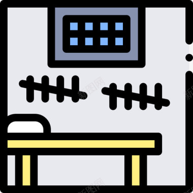 色彩丰富监狱法律和司法45直系色彩图标图标