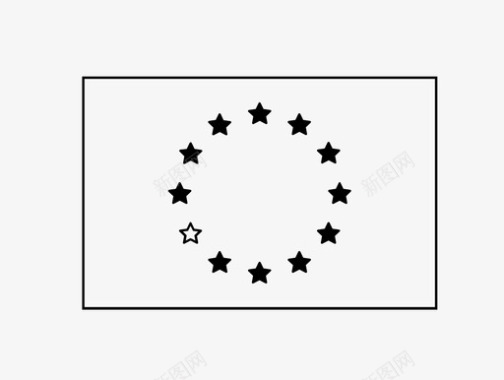 离开脱欧旗欧盟公投图标图标