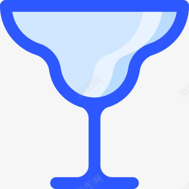 玻璃餐具蓝色图标图标