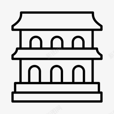 寺庙古代历史图标图标