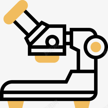 医用药箱显微镜医用162黄影图标图标