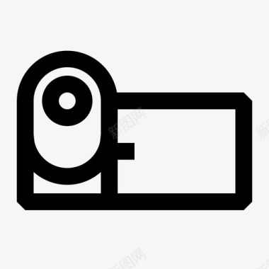 电影手持式摄像机摄像机胶卷摄像机视频图标图标