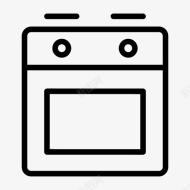厨房置物架炉灶电器烹饪图标图标