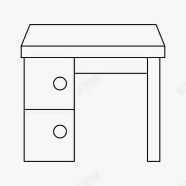 书桌书桌装饰家具图标图标