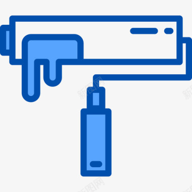 滚筒滚筒网页平面4蓝色图标图标