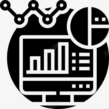 矢量数据分析图标营销字形数字数据分析115图标图标