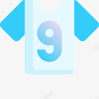 T恤足球82蓝色图标图标