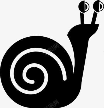 蜗牛动物壳图标图标