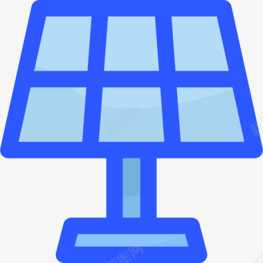 太阳能电池板农业87蓝色图标图标