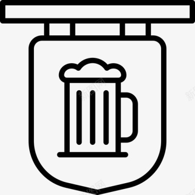 酒吧啤酒节55直系图标图标