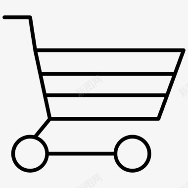 购物购物车抽象图标图标