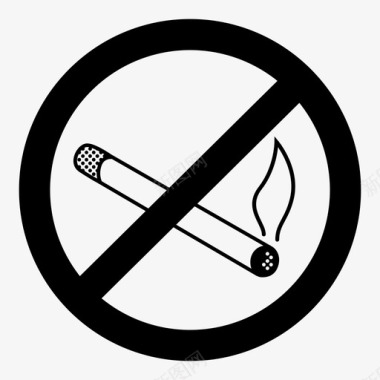 禁止吸烟标志香烟禁烟图标图标