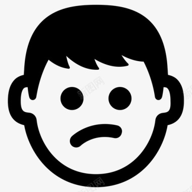 无聊烦恼情绪图标图标