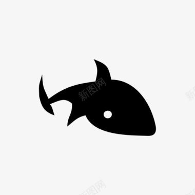 海豚鲨鱼动物图标图标