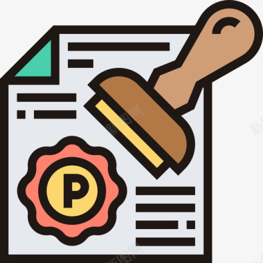 TOP10排名合同文件和文件10线性颜色图标图标