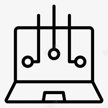 笔记本便笺笔记本电脑人工智能智能图标图标