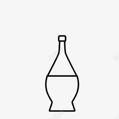 基安蒂桌上酒酒瓶意大利传统酒瓶图标图标