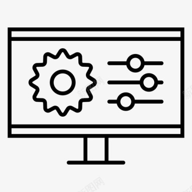 网站优化齿轮互联网图标图标