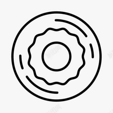 甜甜圈百吉饼快餐图标图标
