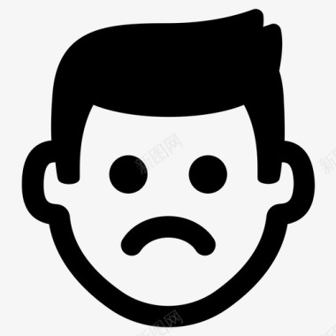 后悔情绪悲伤失望情绪化图标图标