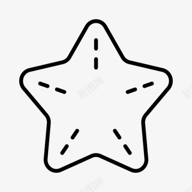 星星鱼海滩大海图标图标