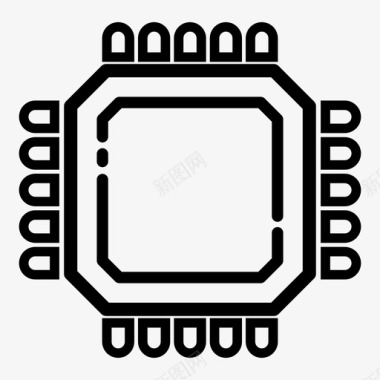 处理器硬件图标微芯片计算机硬件图标图标
