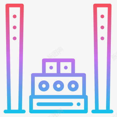 家庭影院家用电器18梯度图标图标