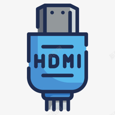 HDMIHdmi电缆计算机硬件26线性彩色图标图标