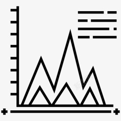 山形图曲线图数据可视化分布图图标高清图片